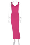 Open-Back Bow-Tie Casual Dress