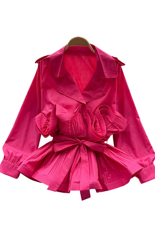 Ruffled Tie-Waist Blouse