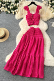 Ruffle Trim Skirt Set