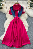 Collared Colorblock Dress