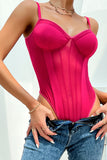 Strappy Sheer Panel Bodysuit