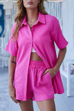 Casual Button-Up Short Set