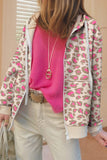 Leopard Print Zip-Up Jacket