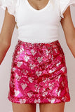 Heart Patterned Mini Skirt