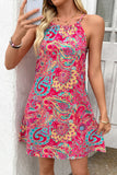 Sleeveless Paisley Print Dress