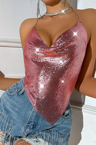 Chain Neck Sequin Camisole