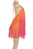 Halter Neck Layered Casual Dress