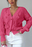 Charming Knit Cardigan with Bow Details