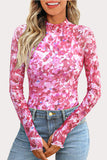 Long Sleeve Patterned Blouse