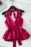 Pleated Halter Tank Top