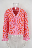 Tie-Front Leopard Print Cardigan