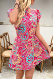Vibrant Paisley Casual Dress