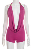 Halter Drape Shorts Set