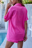 Casual Button-Up Short Set