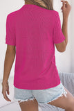 Button-Up Knit T-Shirt