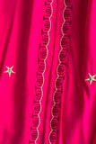 Embroidered Drawstring Maxi Dress