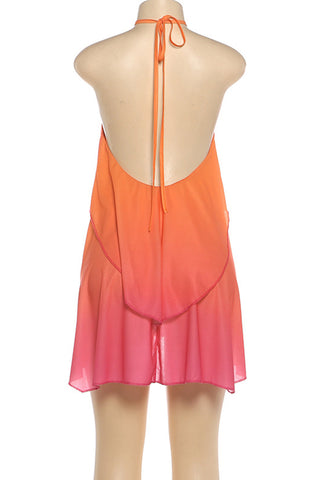 Halter Neck Layered Casual Dress