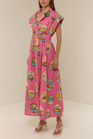 Fun Print Casual Maxi Dress