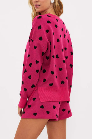 Heart Pattern Sweater
