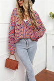 Vibrant Open-Front Knit Cardigan