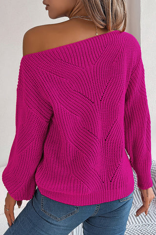 Off-Shoulder Knit Sweater
