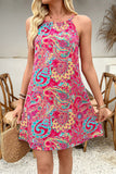 Sleeveless Paisley Print Dress
