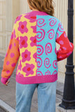Vibrant Patterned Open Cardigan