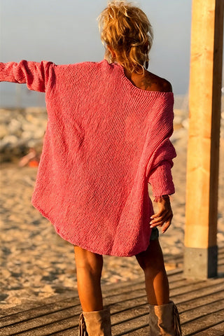 Heart Pattern Relaxed Sweater