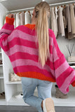 Striped Balloon Sleeve Sweater