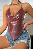 Chain Neck Sequin Camisole