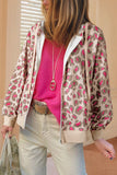 Leopard Print Zip-Up Jacket