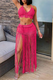 Crochet Fringe Skirt Set