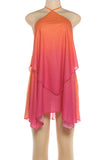 Halter Neck Layered Casual Dress