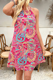 Sleeveless Paisley Print Dress