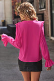 Ruffled Long Sleeve Blouse