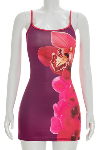 Floral Spaghetti Strap Casual Dress