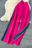 Striped Crop Top and Pants Set