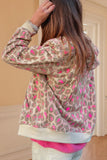 Leopard Print Zip-Up Jacket