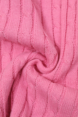 Collared Cable-Knit Sweater