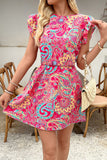 Vibrant Paisley Casual Dress