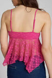 Lace Overlay Tank Top