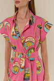 Fun Print Casual Maxi Dress