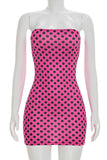 Strapless Polka Dot Mini Dress