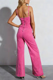 Strapless Denim Jumpsuit