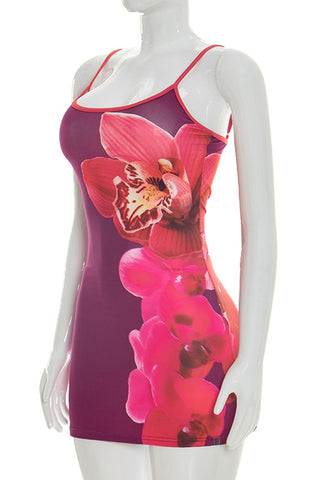 Floral Spaghetti Strap Casual Dress