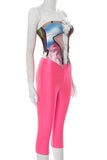 Stylish Ring-Detail Pants Set
