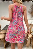 Sleeveless Paisley Print Dress