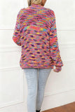 Vibrant Open-Front Knit Cardigan