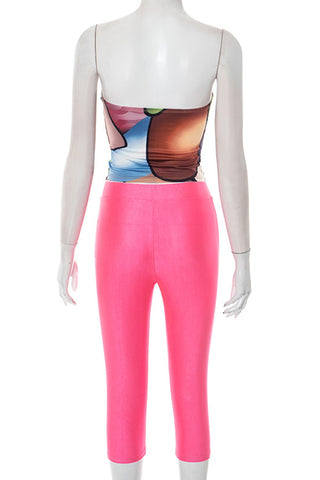 Stylish Ring-Detail Pants Set