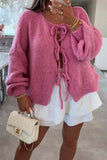 Tie-Front Oversized Cardigan